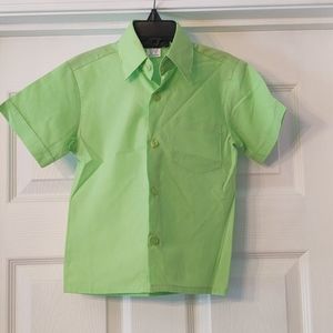 Little boys button up shirt. Lime green. Size 4T